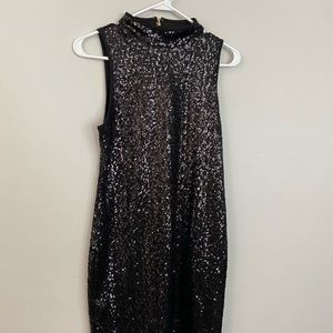 Black sequence dress